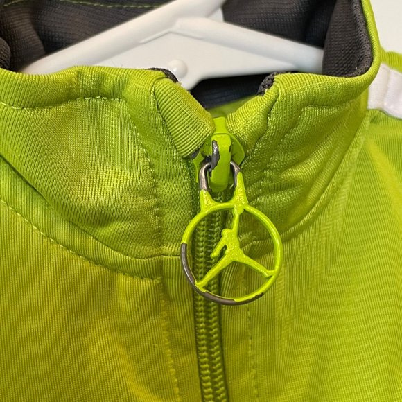 Jordan Baby Boys Size 18 Months Long Sleeve Full Zip Track Jacket Green Logo - Picture 6 of 13